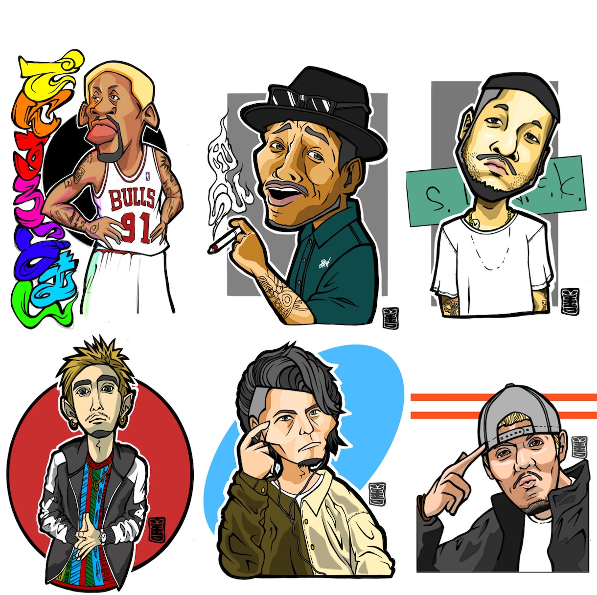キャラクター的　個性的似顔絵　作成　いたします アイコンやプロフィールなどに！キャラクター的な仕上がり！ イメージ1