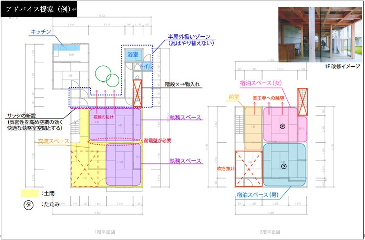 店舗設計、改修図面をチェック、アドバイス致します 一級建築士がセカンドオピニオンとして、アイデア・細部を提案！ イメージ5