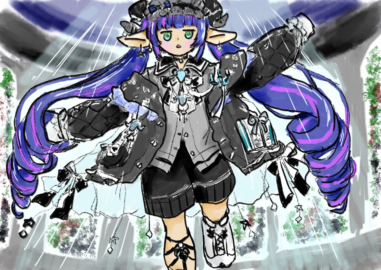 一枚絵・アイコン描きます 厚塗りや水彩など様々な質感のイラストを作成できます！ イメージ1