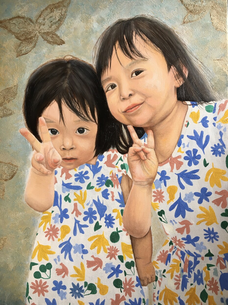 肖像画・似顔絵を油絵で制作致します 特別な思い出をオーダーメイドの油絵で飾りませんか？ イメージ1