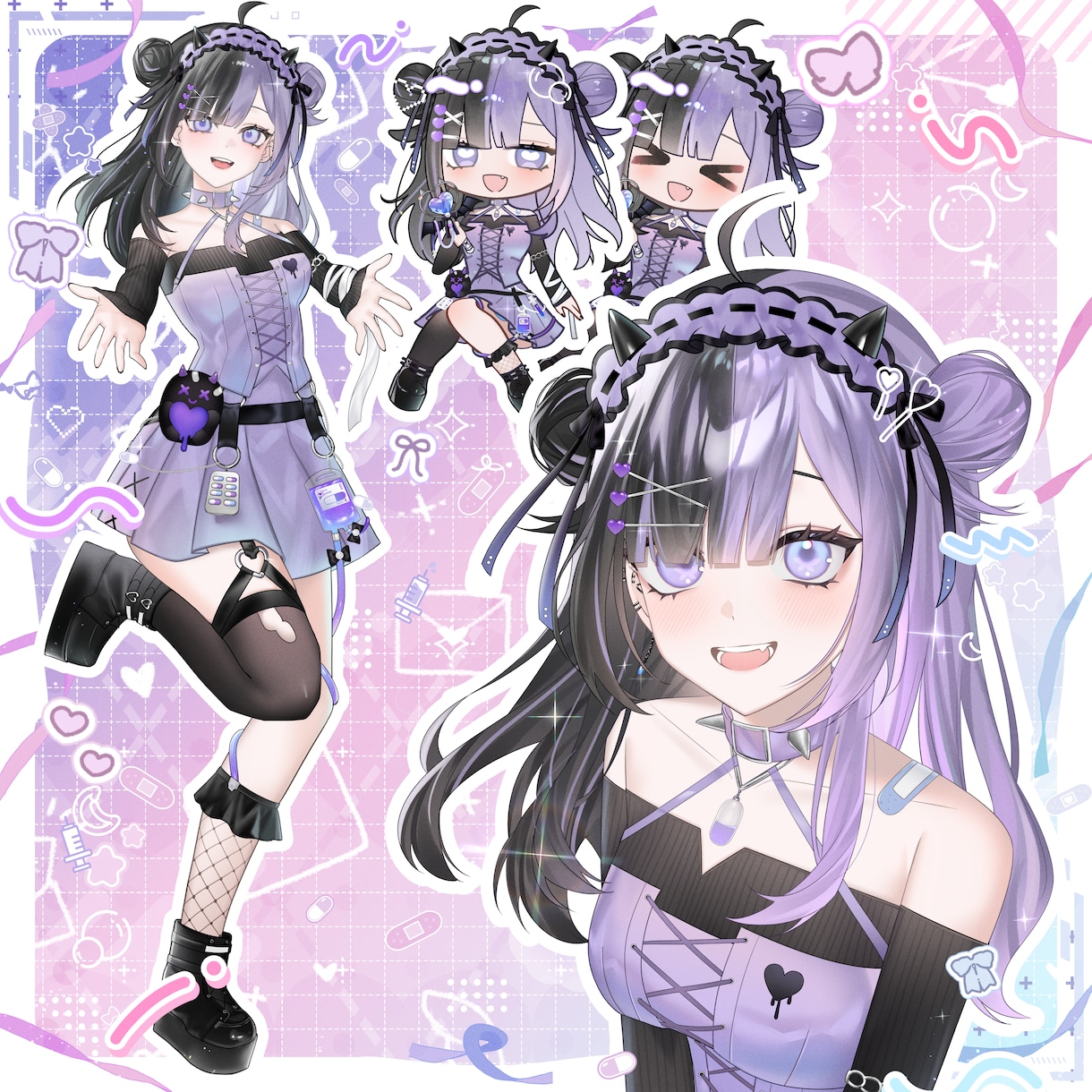 最短5日納品！かわいいイラスト描きます アイコン・サムネ・キービジュ・立ち絵・歌ってみたイラストなど イメージ2