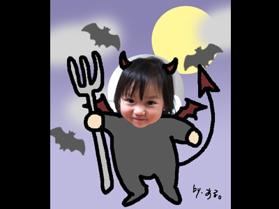 あなたのお写真に耳や鼻を描き足して、動物にします あなたを、動物や、魔女やゾンビ、悪魔や天使に変身させます♪ イメージ1
