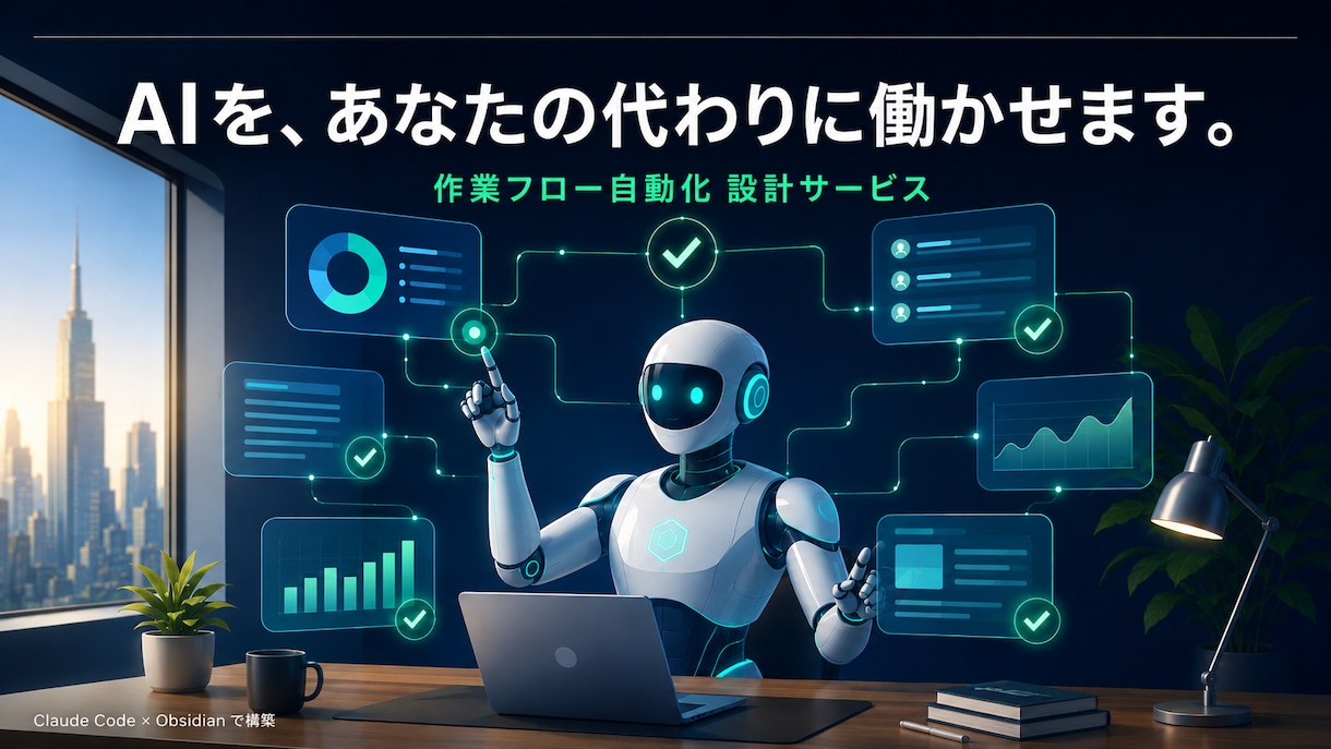 AIが毎日自動で動く作業環境を設計します AIに働かせる仕組み、設計します イメージ1