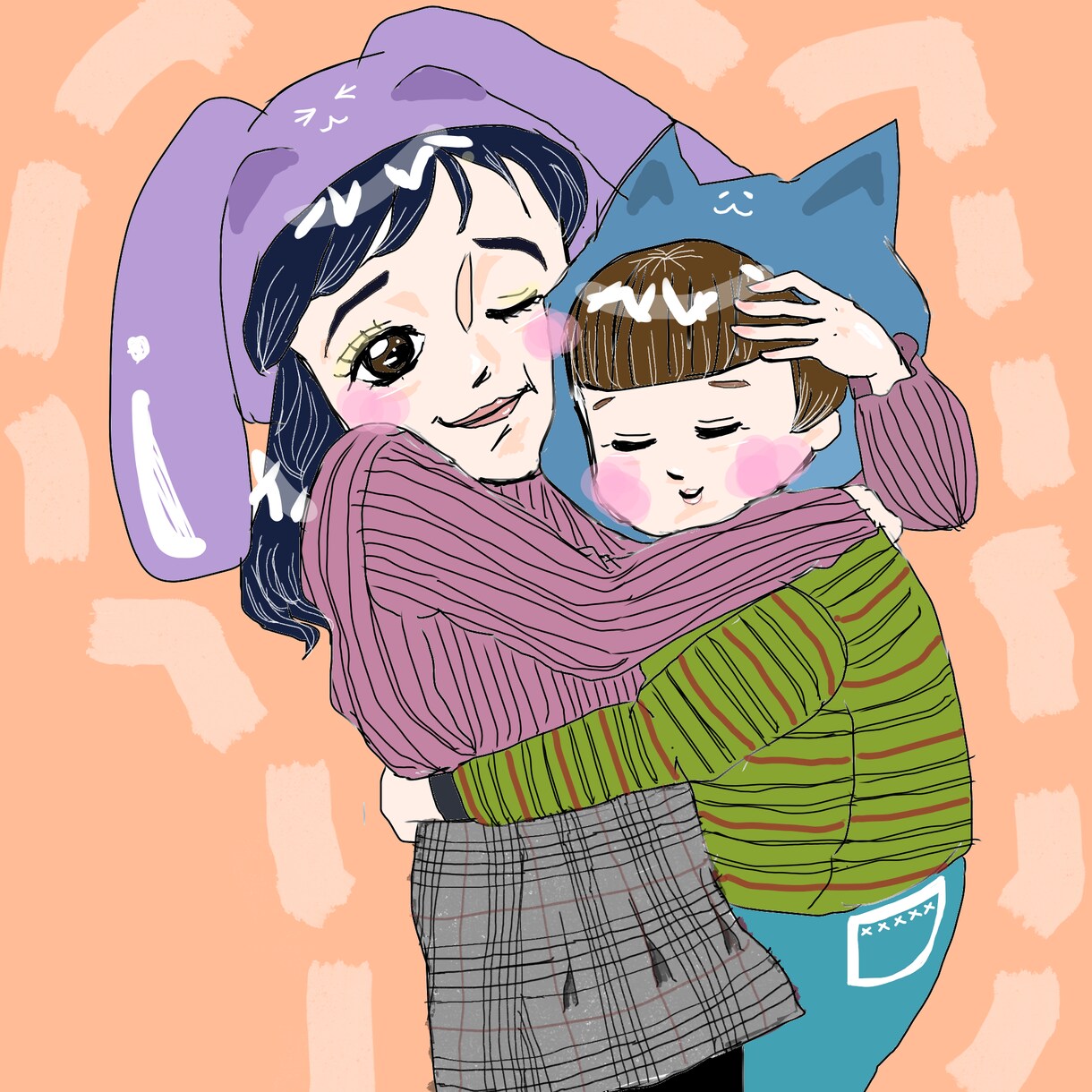 SNS向きの可愛い似顔絵アイコン描きます 看護師歴12年！やさしくかわいい似顔絵が得意です！ イメージ1