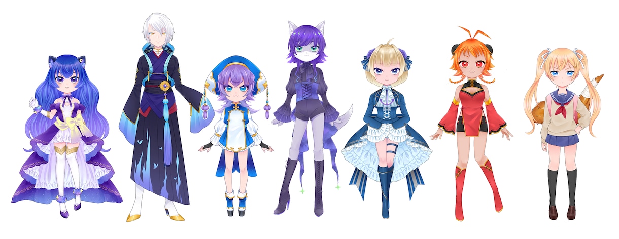 Live2Dモデル制作致します イラストからモデリングまで丁寧に制作いたします！ イメージ1