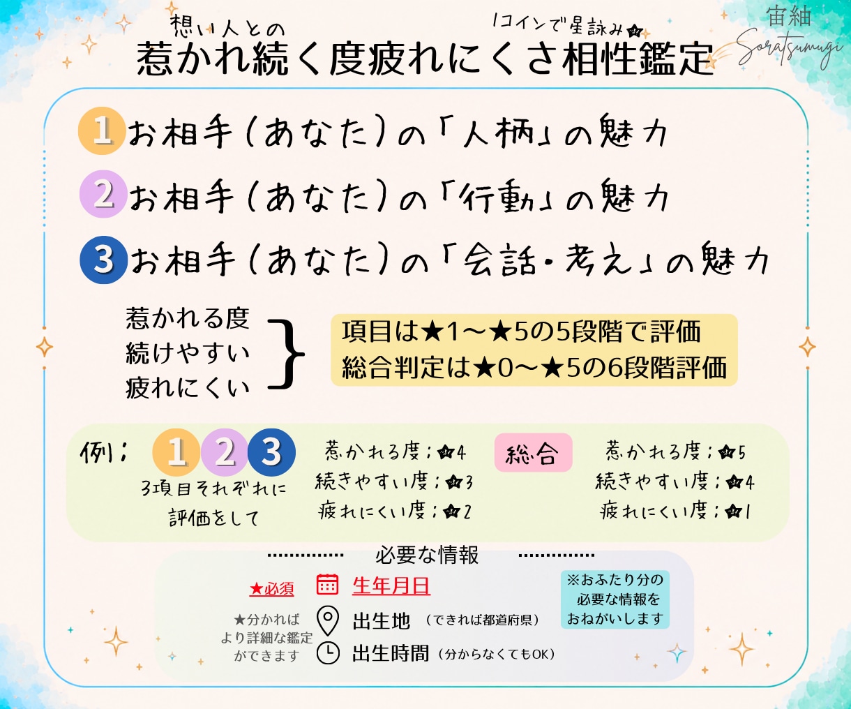 ２人の惹かれ度続きやすさ疲れにくさを読みます 自然な魅力に惹かれる？関係は続きやすい？一緒にいて疲れない？ イメージ2