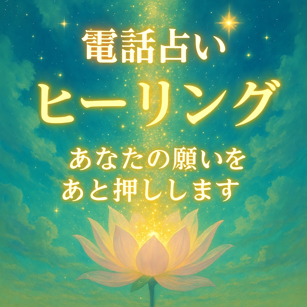 電話占い　ヒーリング　あなたの願いをあと押しします 恋愛・仕事・関係・誰にも言えない悩み　話してみませんか？ イメージ2