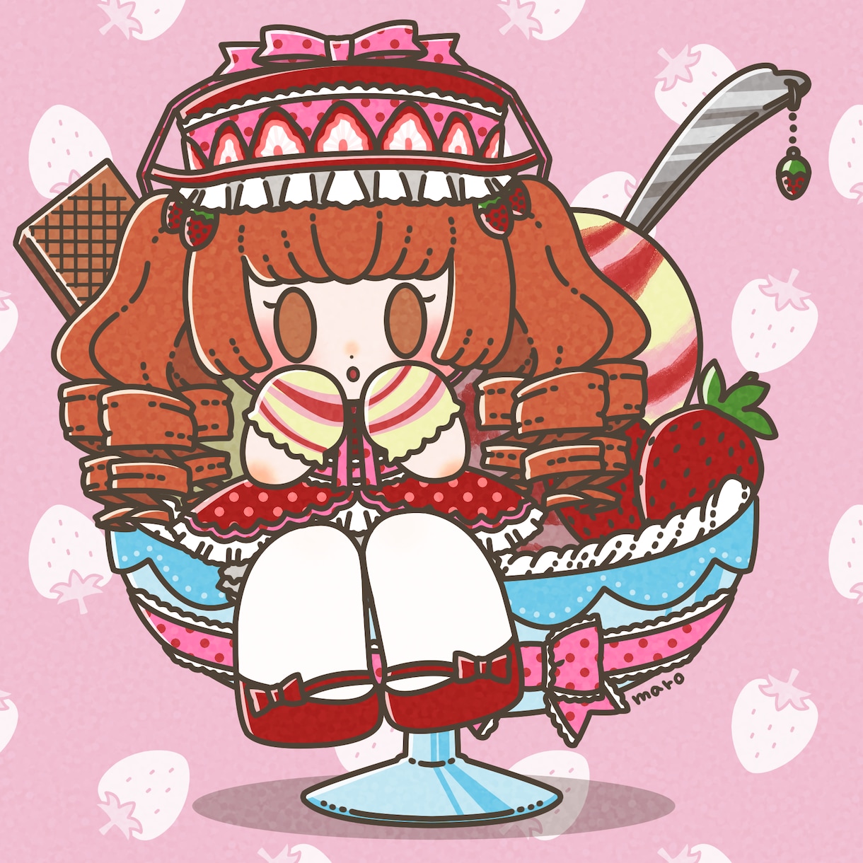 デフォルメイラスト描きます デフォルメの人間(全身)＋α(お好きなモチーフ)のイラスト イメージ3