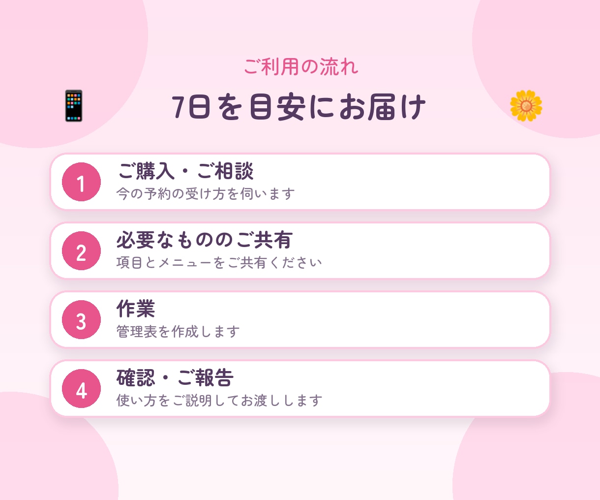 教室・サロンの予約管理表を作成します 予約の記録から管理まで、1つの表で行えます イメージ4