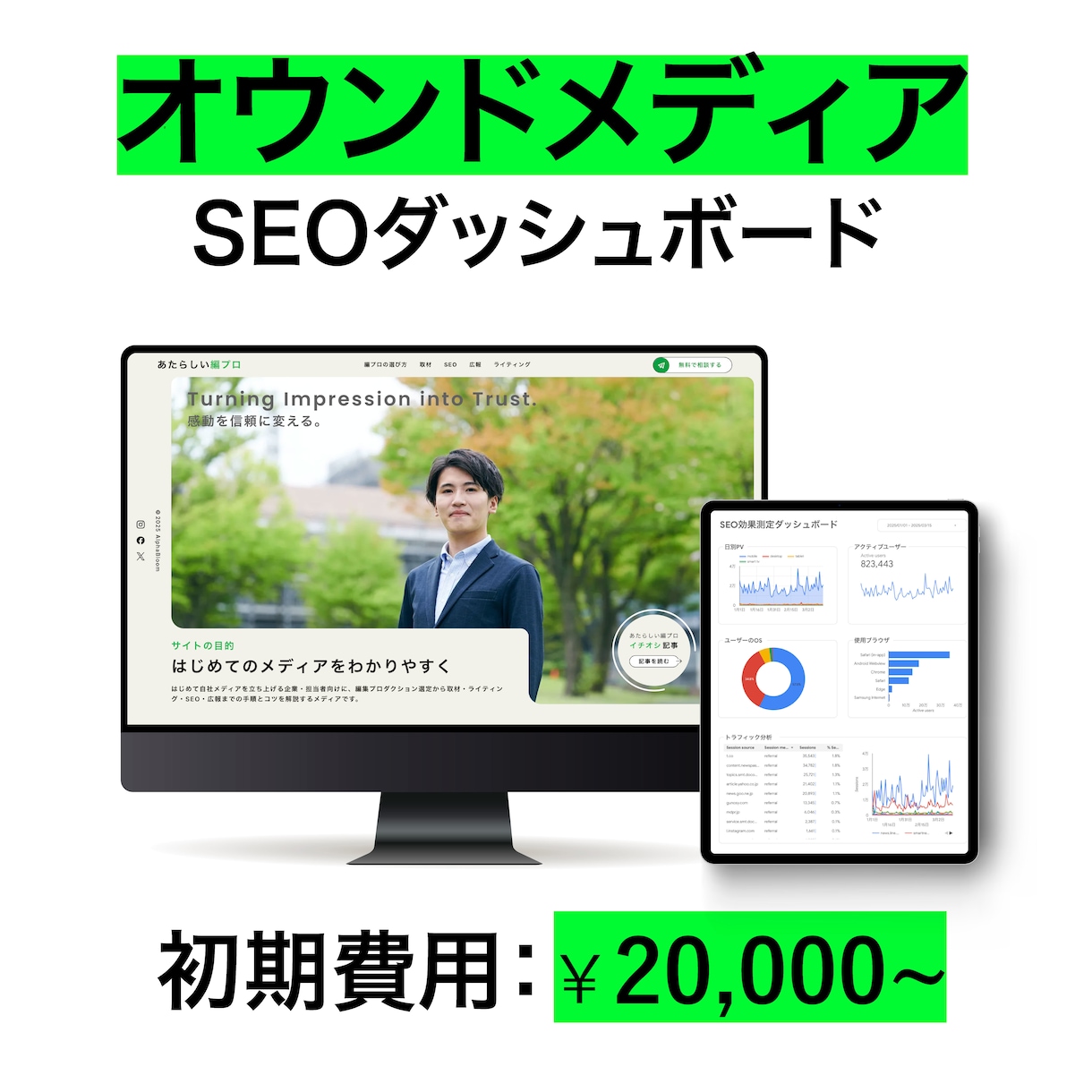 Webサイト＆SEOダッシュボード制作します 【1名限定】知識ゼロでもプロ認定の専門チームが丁寧にサポート イメージ1