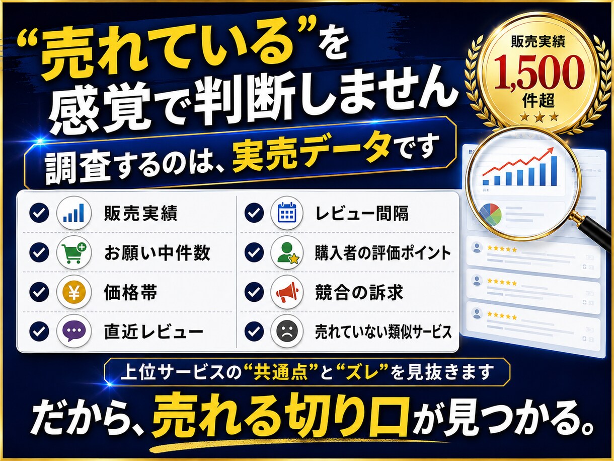実売データからココナラ出品をまるごと設計します 1,500件超販売のWebマーケターが市場から逆算 イメージ3