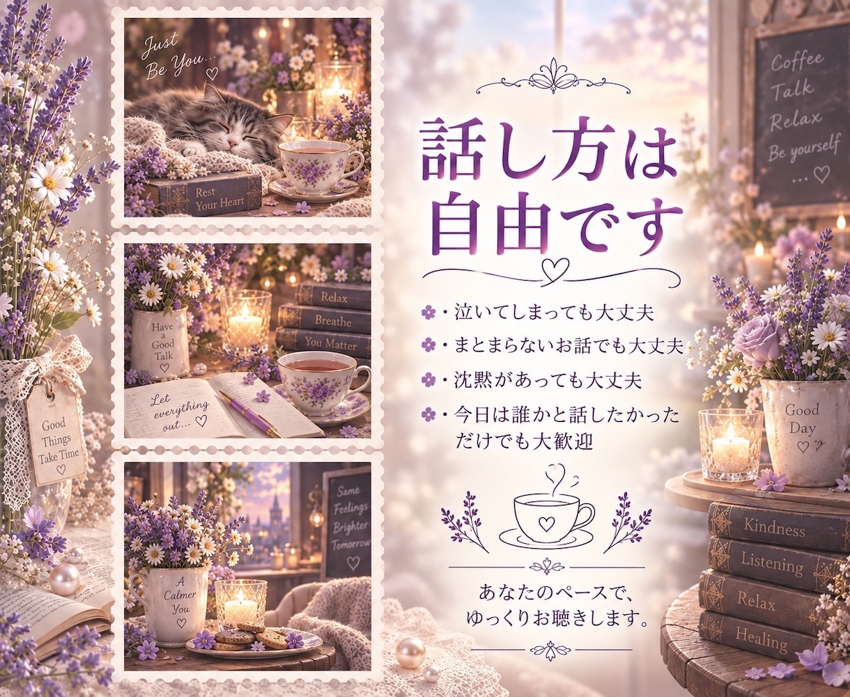 誰にも言えない想い、そっとお聴きします 誰かと話したい時に☕️心に寄り添う電話 イメージ5