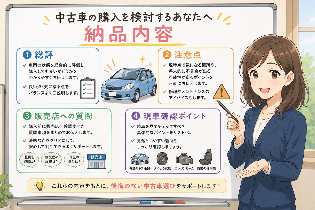 元自動車整備士が中古車購入前のリスクを診断します 元自動車整備士が中古車購入前の不安を整理します イメージ3