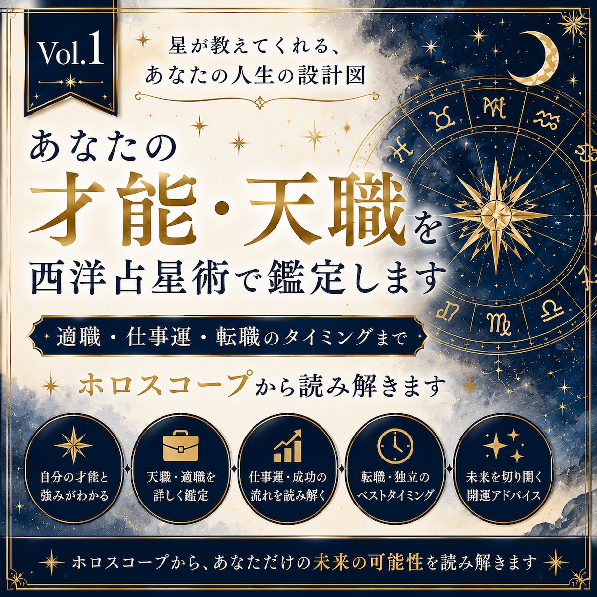 西洋占星術であなたの才能・天職を詳しく鑑定します 【鑑定書付き】適職・仕事運・転職のタイミングまで読み解きます イメージ10