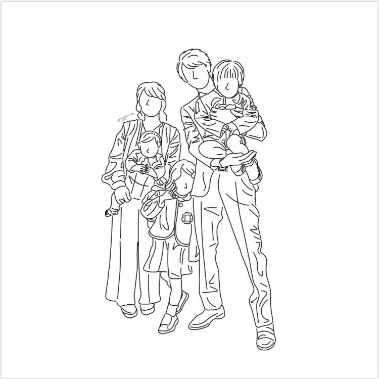 大人数用アイコン/イラスト/似顔絵描きます 写真を元に線画でオリジナルイラスト作成！ イメージ2