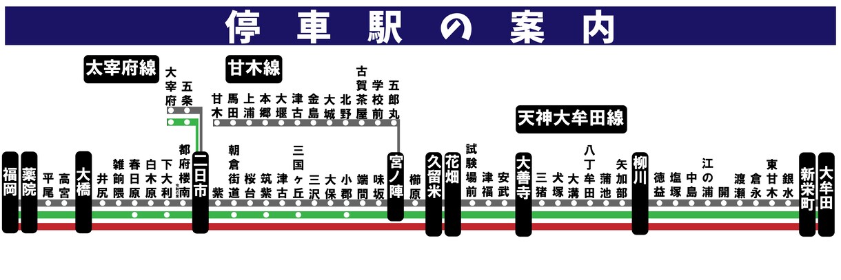 架空鉄などの路線図・停車駅案内などを作ります あなたの架空鉄を、より分かりやすいものに イメージ2