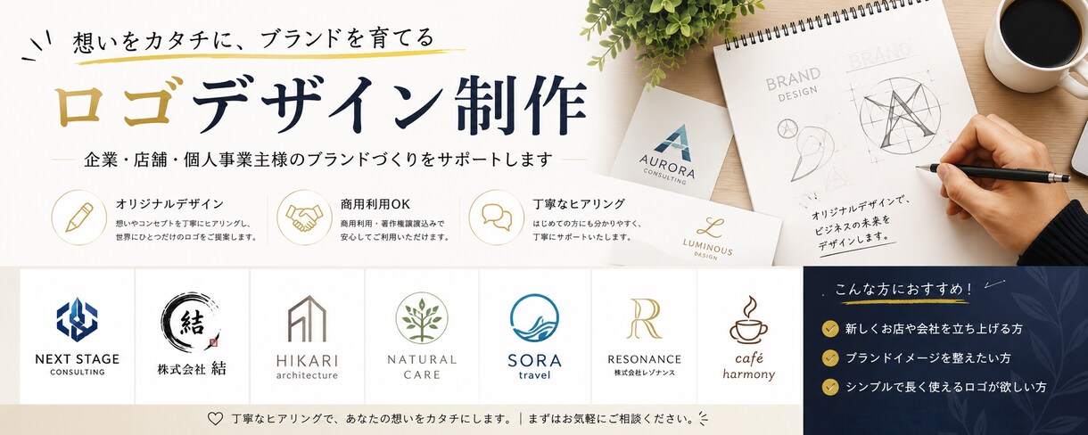 企業ロゴやイメージデザインを作成します これからオリジナルロゴが必要な方へ！ イメージ1