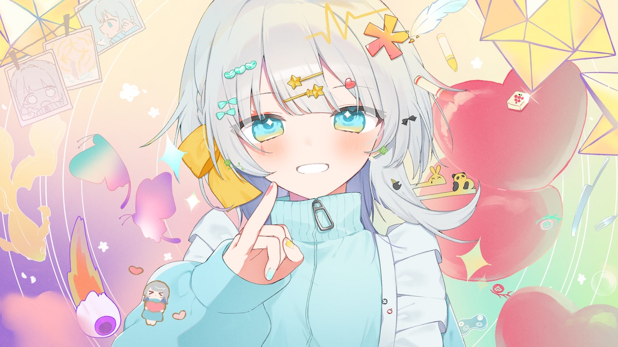 かわいくふんわりしたイラストを丁寧に制作します 配信活動やグッズ等におすすめです！ イメージ1
