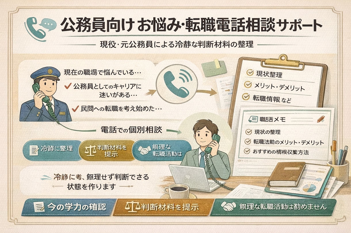 国税職員のお悩みや転職相談をお聞きします 元国税職員が国税従事者のお悩みや転職相談をお聞きします。 イメージ1
