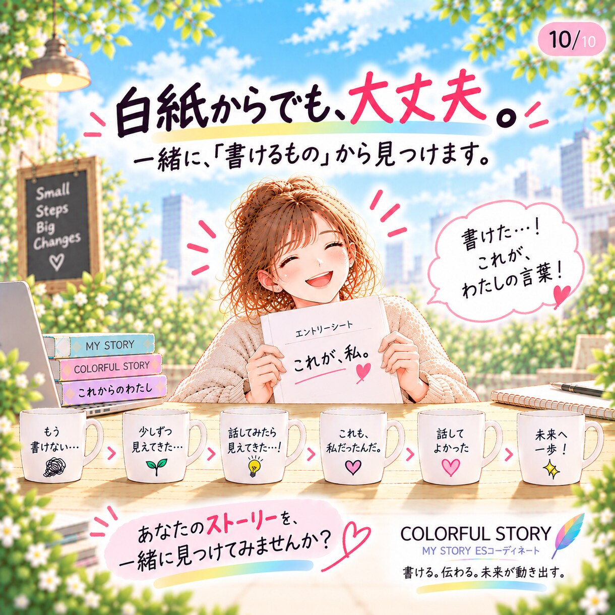 ESが書けない状態から自己PR・志望動機を考えます 「何を書けばいい？」から大丈夫。一緒に強み・経験を見つけます イメージ10