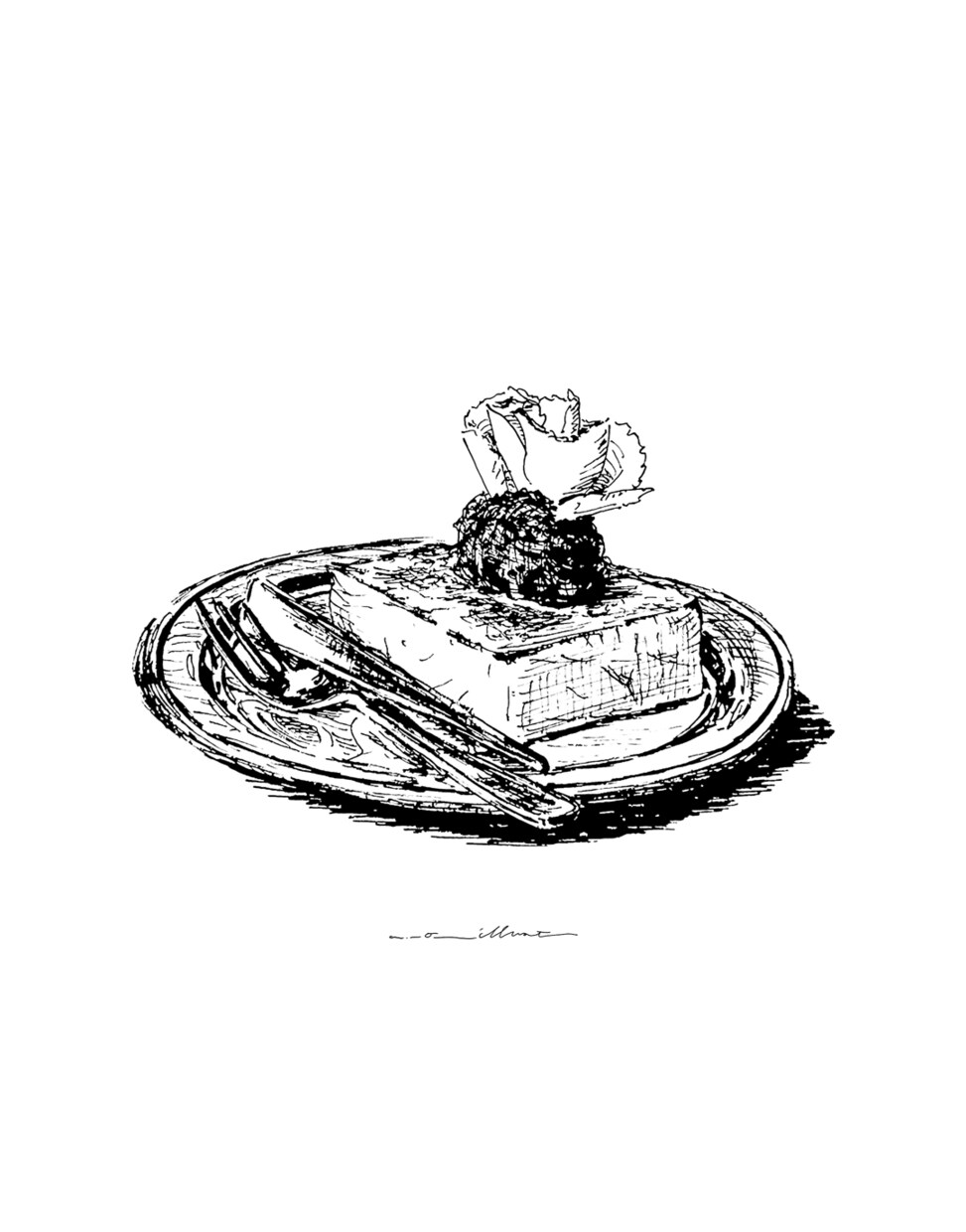 カフェメニューを風合いある線画で描きます 温もり感じる絵で、美味しさを表現しませんか。 イメージ5