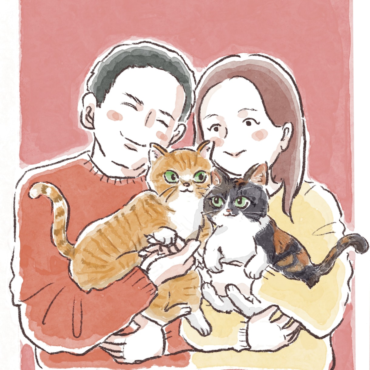 商用OK!大切な人に!ふんわり可愛い似顔絵描きます 大切なご家族・ご友人のイラスト描きます!ギフトや記念日に! イメージ5