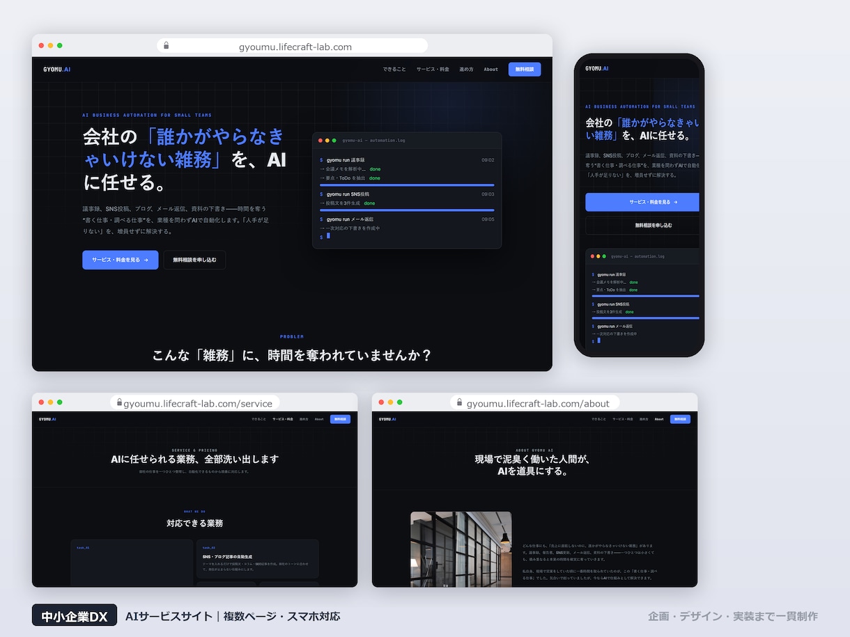 面倒な事務作業をAIで自動化します 議事録・メール・SNS…毎日の「書く仕事」をAIに任せる イメージ7
