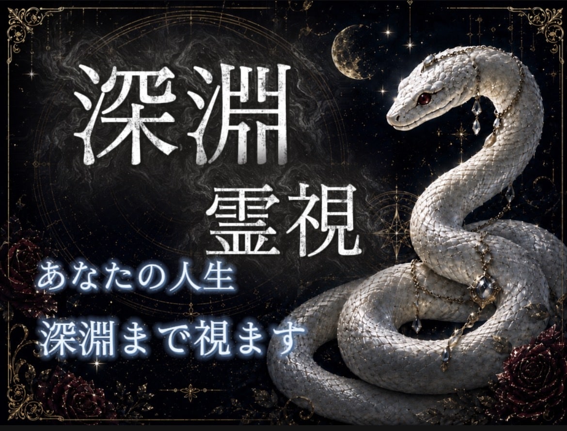 深淵霊視・あなたの人生・悩み全ての深淵まで視ます 迷ったらまずはここへ。恋愛・仕事・金運全ての因果を紐解きます イメージ1