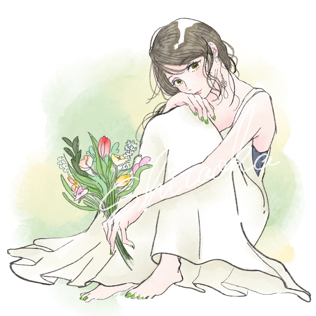 オシャレな水彩画で美容ファッションイラスト描きます 最短即日！商用可能なおしゃれかわいいカットイラスト イメージ9