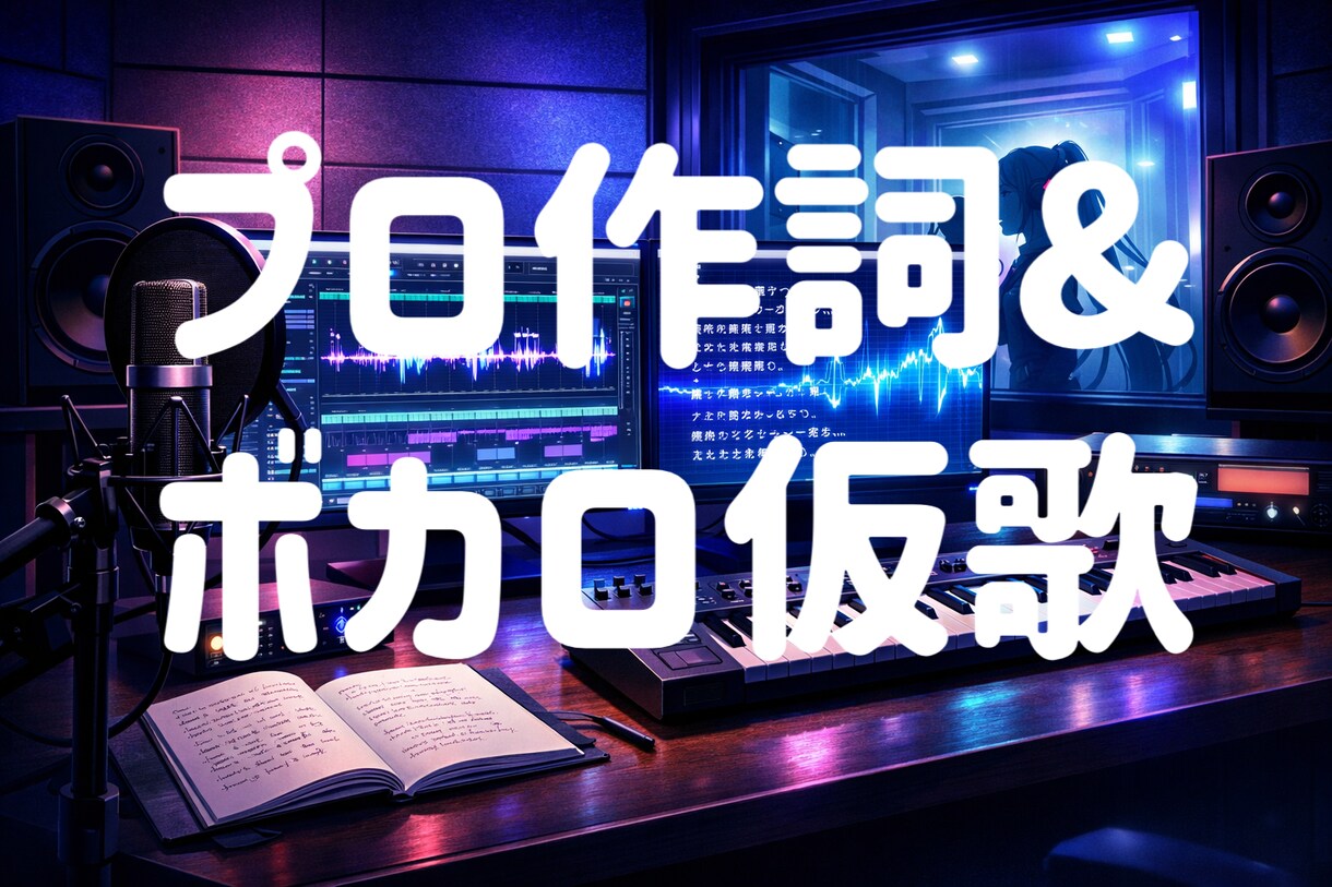 フル10000円仮歌込み作詞します 作詞家 空想、アニソン、ゲーム系得意 イメージ1