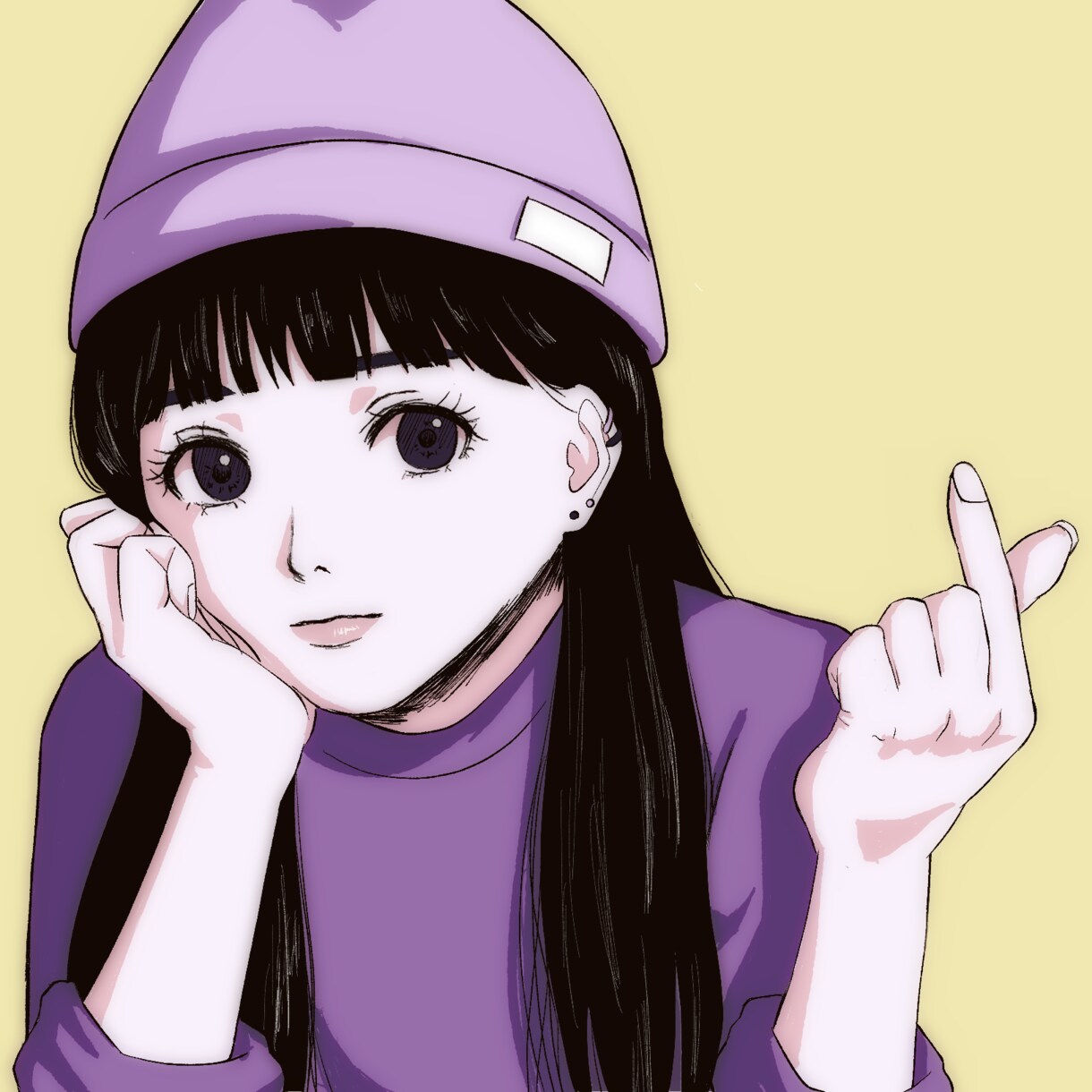 おしゃれかわいいアイコンお描きします 似顔絵も可◎アナログっぽいタッチで可愛いかっこいいイラスト イメージ3