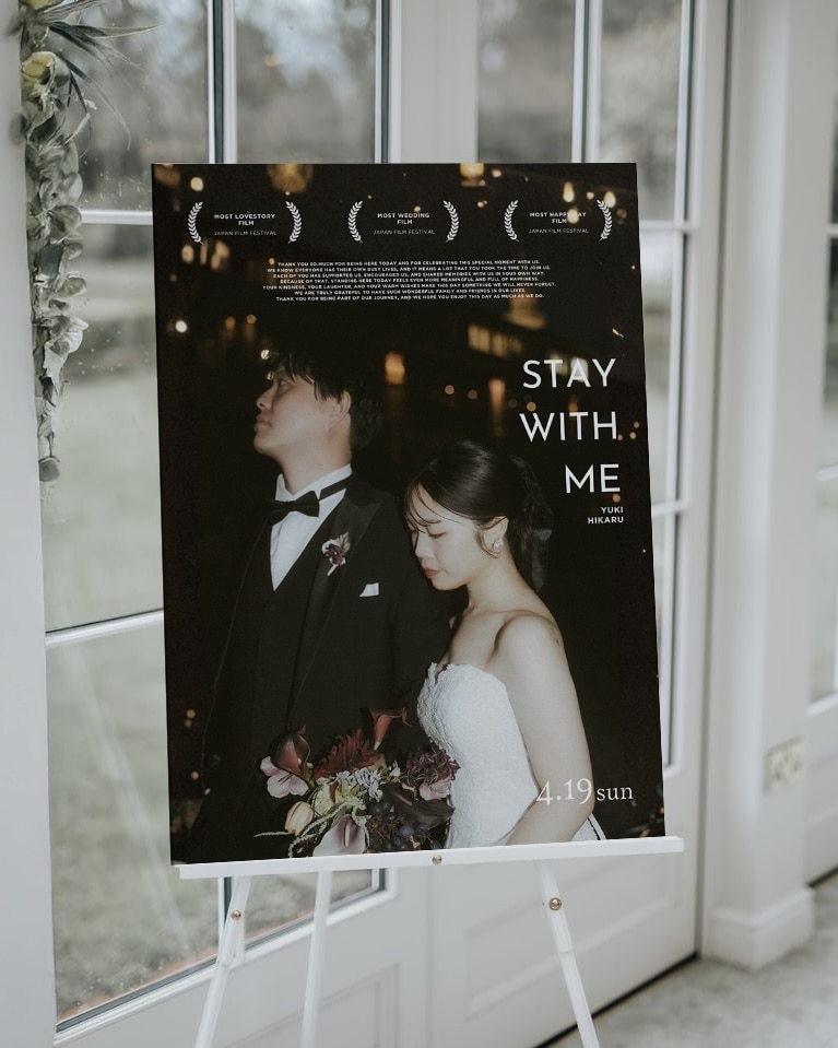 Netflix・映画風ウェルカムボード作ります 他と被らないふたりだけのオリジナルデータを作成致します✿ イメージ7