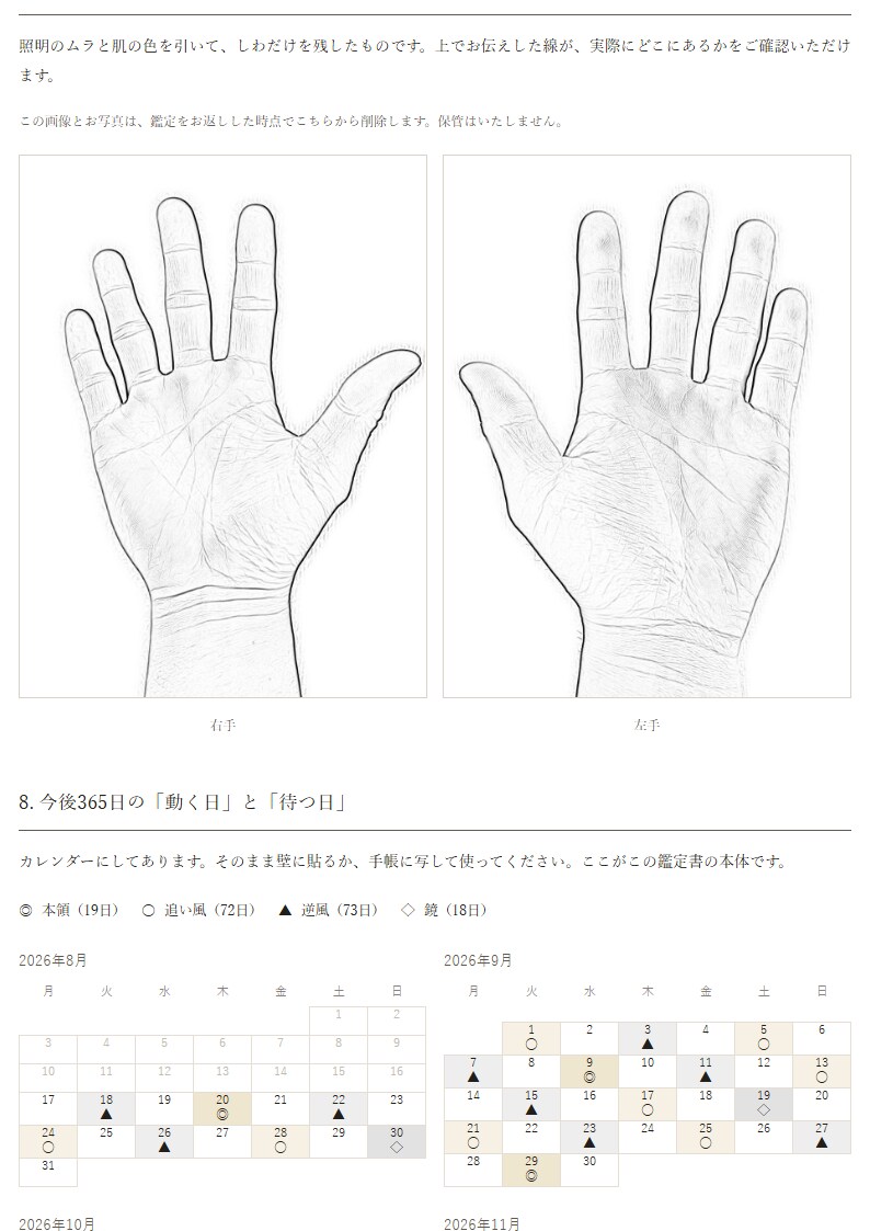 マヤ暦と手相で365日分の動く日と待つ日を出します 転職・独立・引越しの時期を365日分の暦で イメージ3