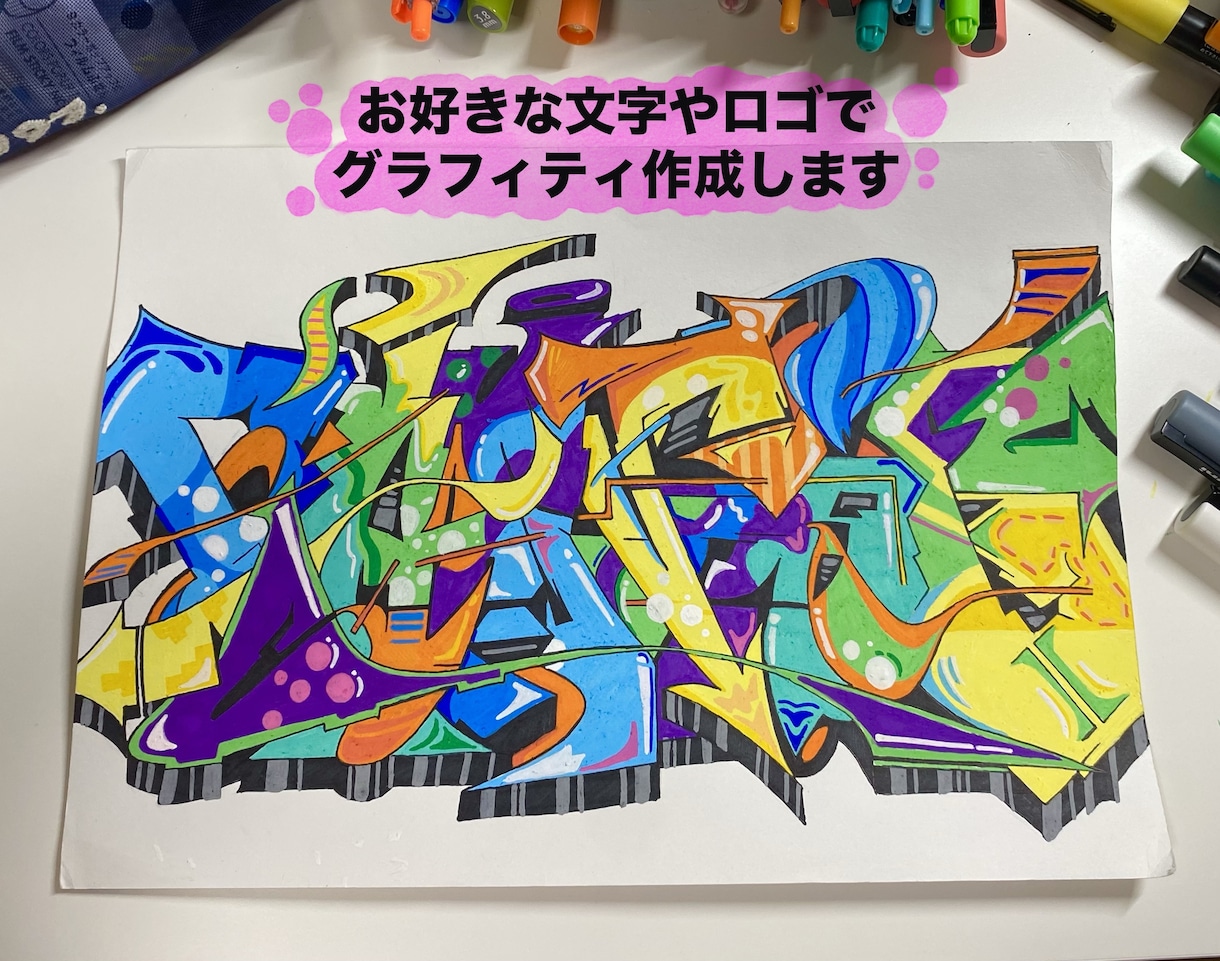 オリジナルのグラフィティアート・ロゴを制作します あなたの名前・ロゴをストリート風グラフィティにします イメージ1