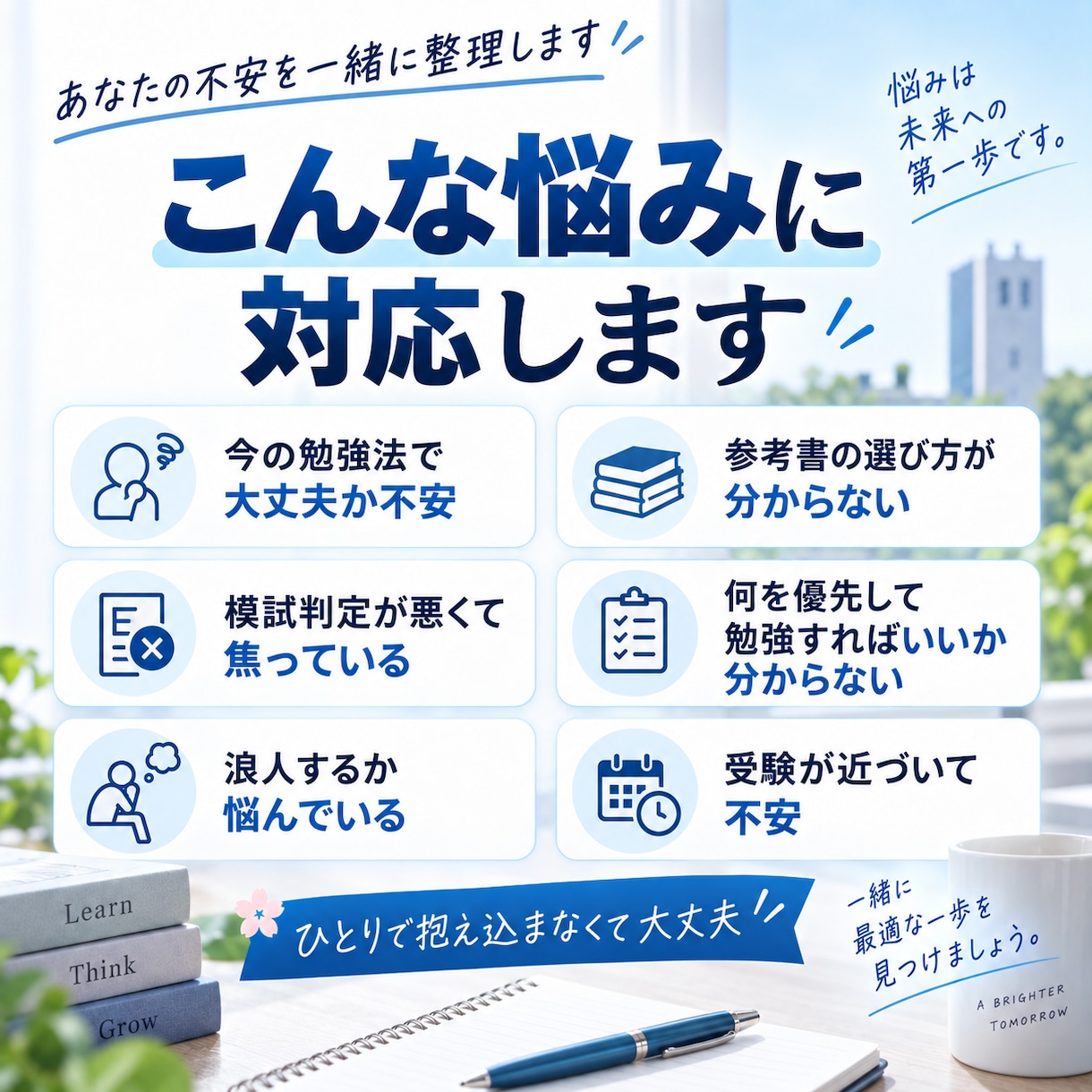 筑波大生が受験生の勉強の悩みにテキストで答えます 高3生、浪人生の受験の悩み、筑波大生が一緒に考えます イメージ2