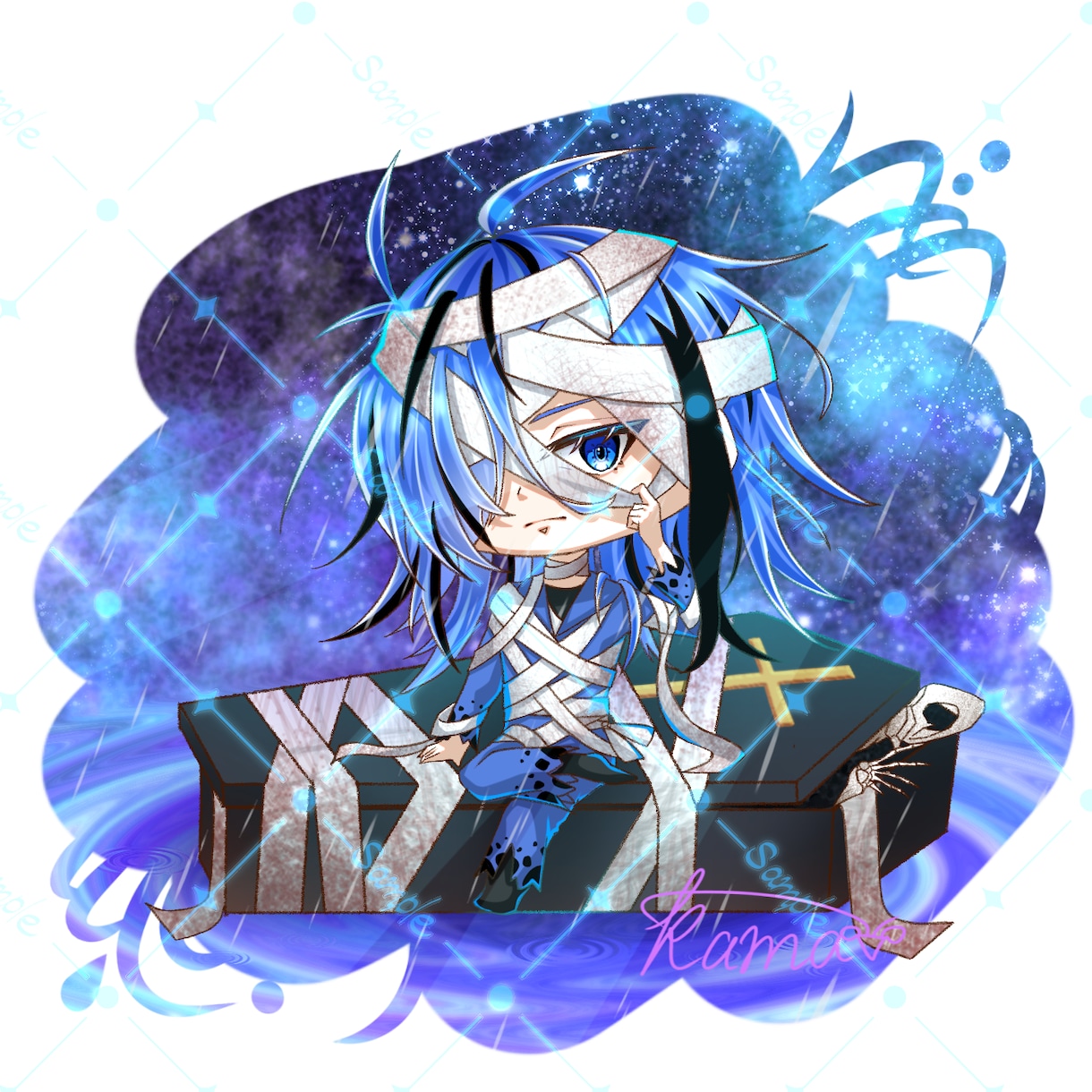 色鮮やかで存在感のあるミニキャラお描きします 美麗でかっこいい絵柄でミニキャラを制作いたします！ イメージ1