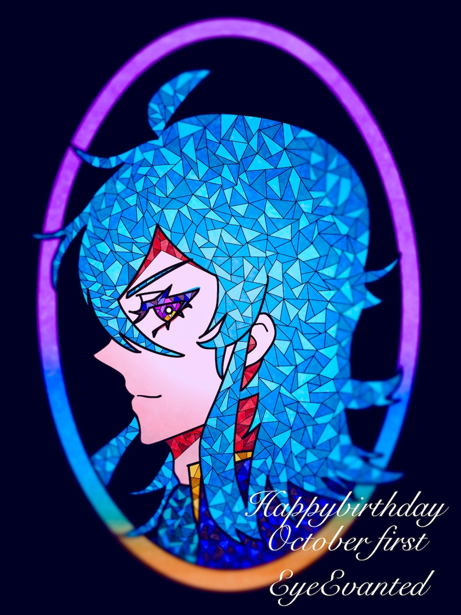 絵や写真からステンドグラス風イラストを作成します 唯一無二のタッチでキャラクターや人物を再現します‼️ イメージ1