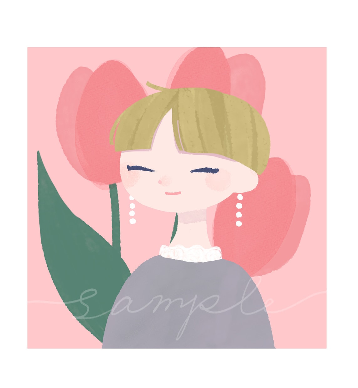 ゆるくてかわいいアイコン描きます 修正無制限◎SNSやブログで使いやすい！ イメージ5