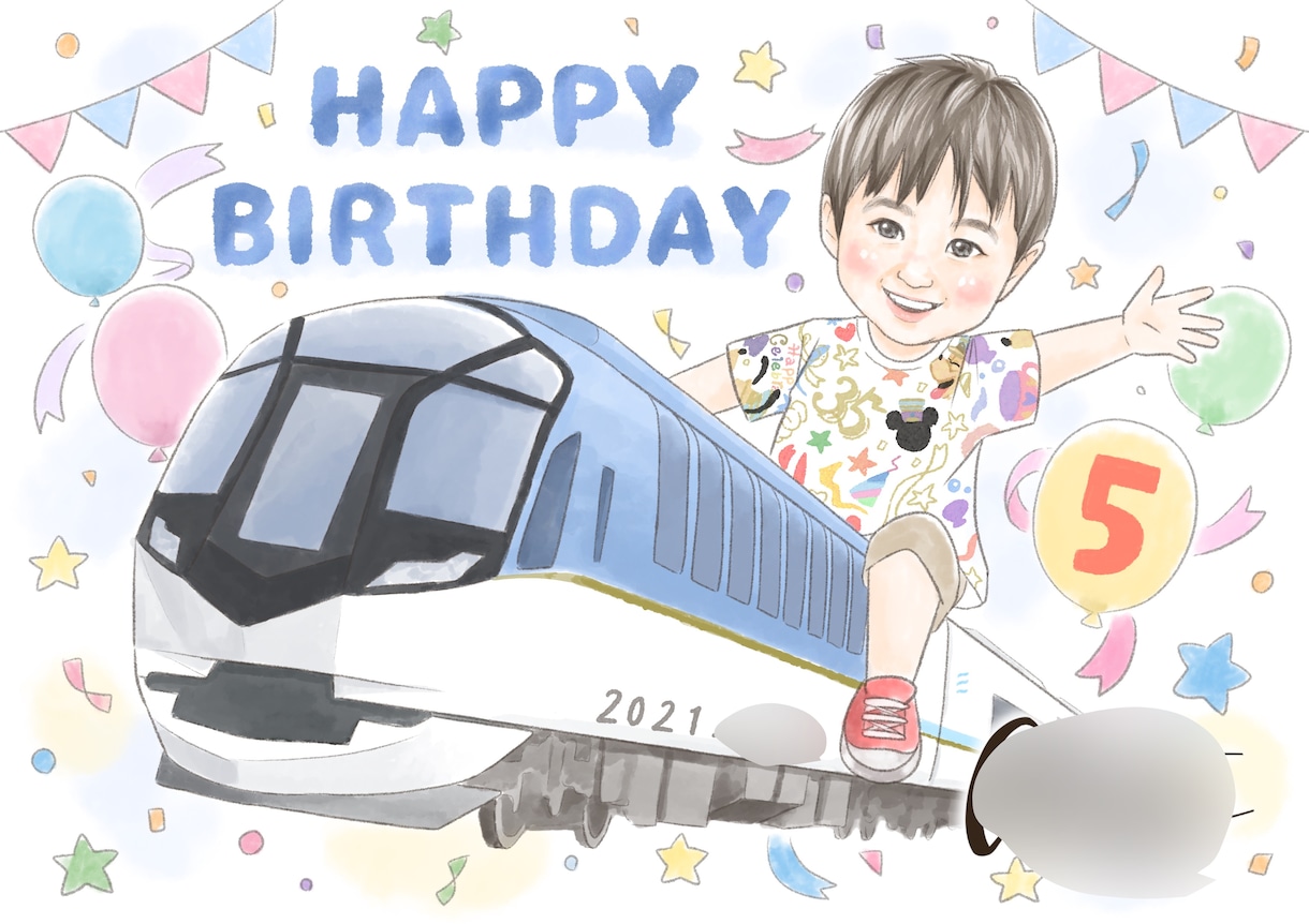ふんわり可愛い♡水彩風デジタル似顔絵描きます 優しく明るい！お誕生日やウェディングにどうぞ イメージ8