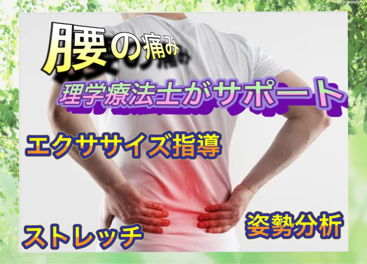 理学療法士が腰の痛みについてアドバイスします 腰の痛みでお悩みの方は、プロにお任せ下さい。 イメージ1