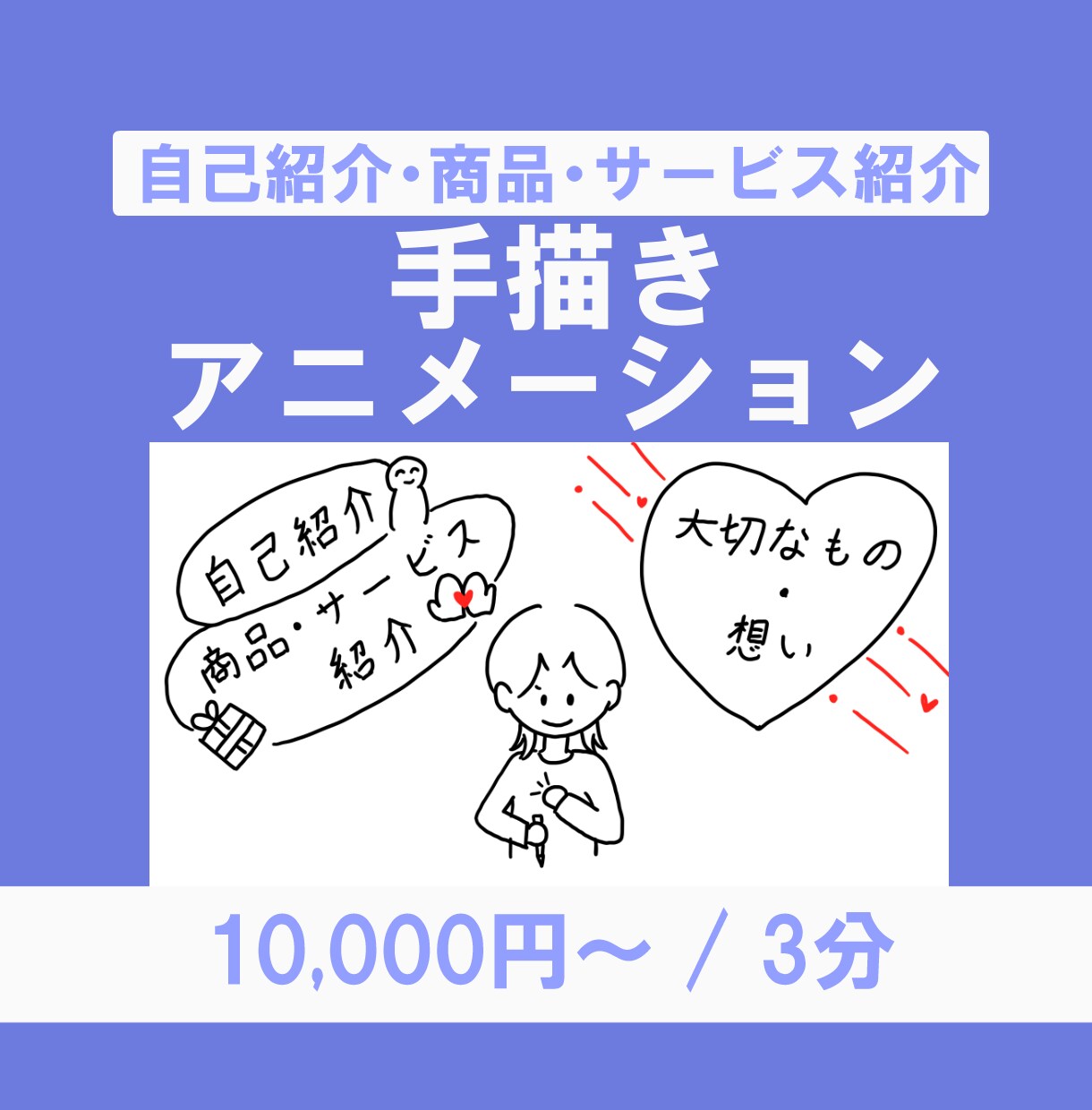 わかりやすい手描きアニメーションを制作します 原稿の丸投げもOK！シンプルなイラストでお伝えします イメージ1