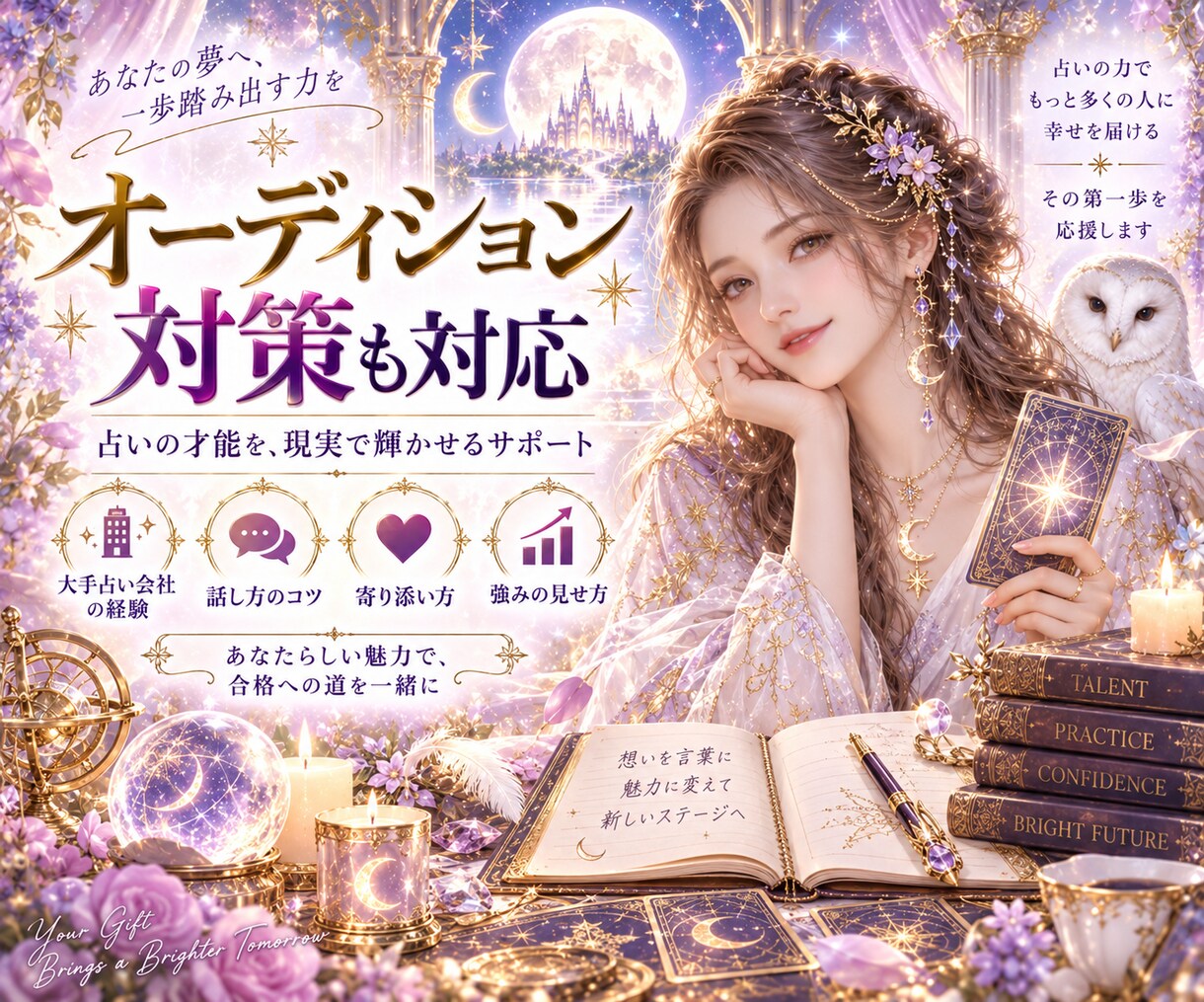 占い師の才能と強みを霊視で見抜きます 適性・強み・オーディション突破のコツまでお伝えします イメージ3