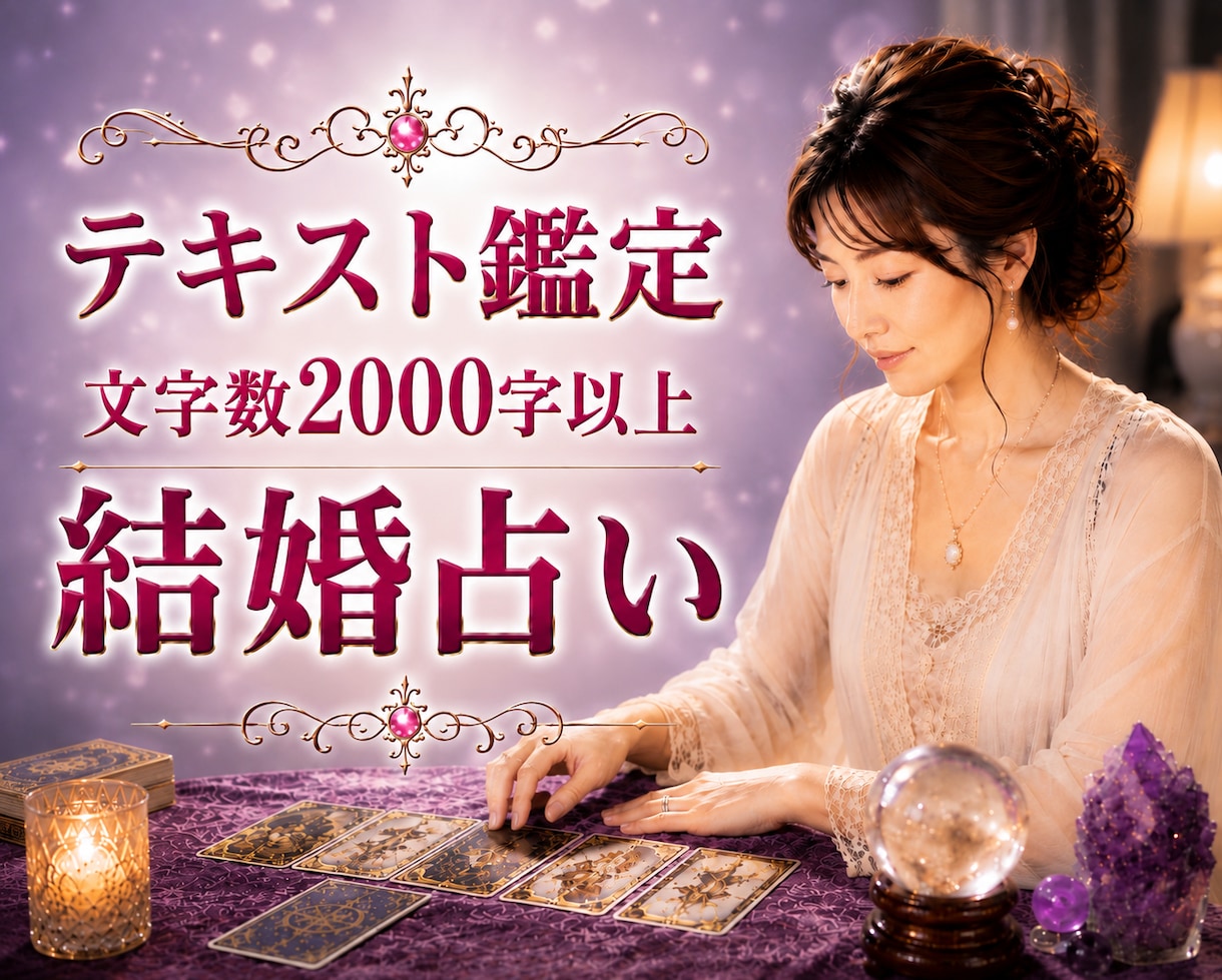 お相手との結婚生活をタロットで丁寧に占います 結婚生活・夫婦関係・相性・将来•価値観•円満•パートナー イメージ1