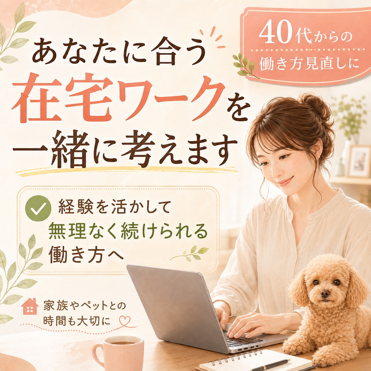 あなたに合う在宅ワークを一緒に考えます これまでの経験を活かし、無理なく続けられる働き方へ イメージ1