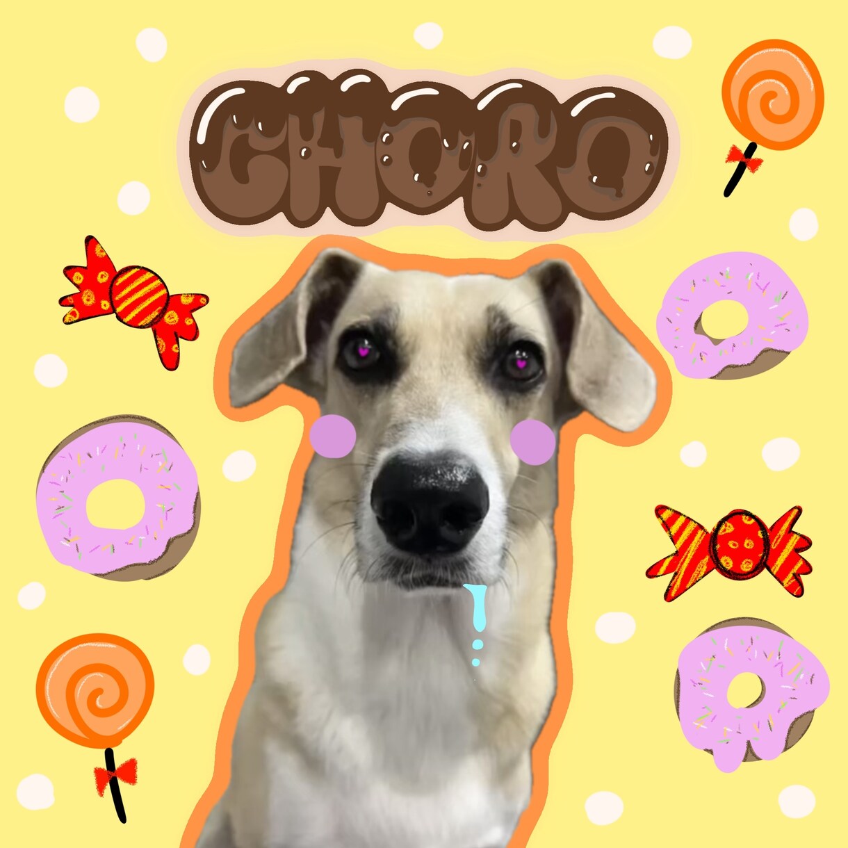 かわいいペットやお子様の画像をもっとかわいくします ペット様や人間様の画像を切り抜いて手描きデコイラスト作ります イメージ2
