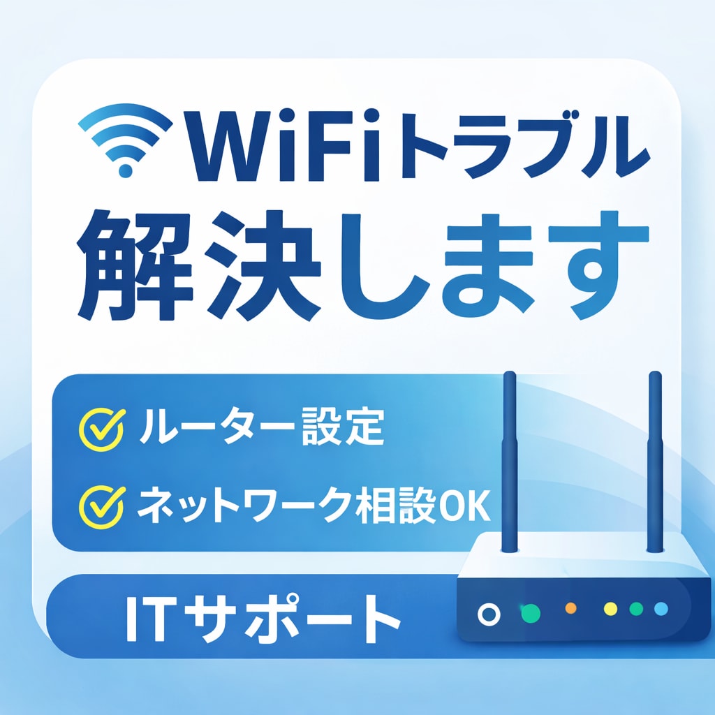 WiFiが遅い・繋がらないなどのネット相談します ルーター設定やネットワーク相談対応 イメージ1