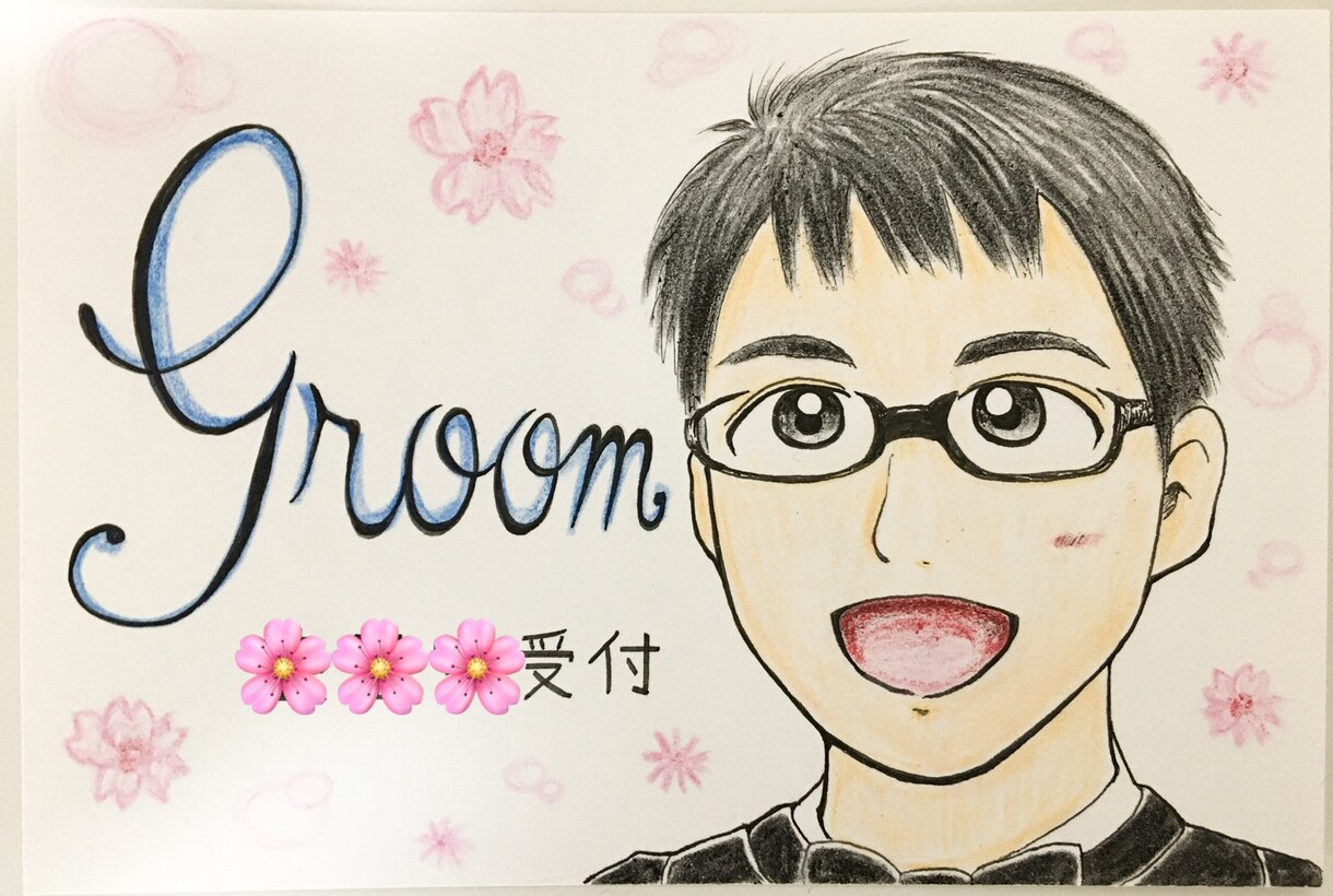 世界に１つだけ✨手描きの似顔絵を郵送〒します ハガキサイズ用紙なのでプレゼントや写真立てにいかがですか？ イメージ5