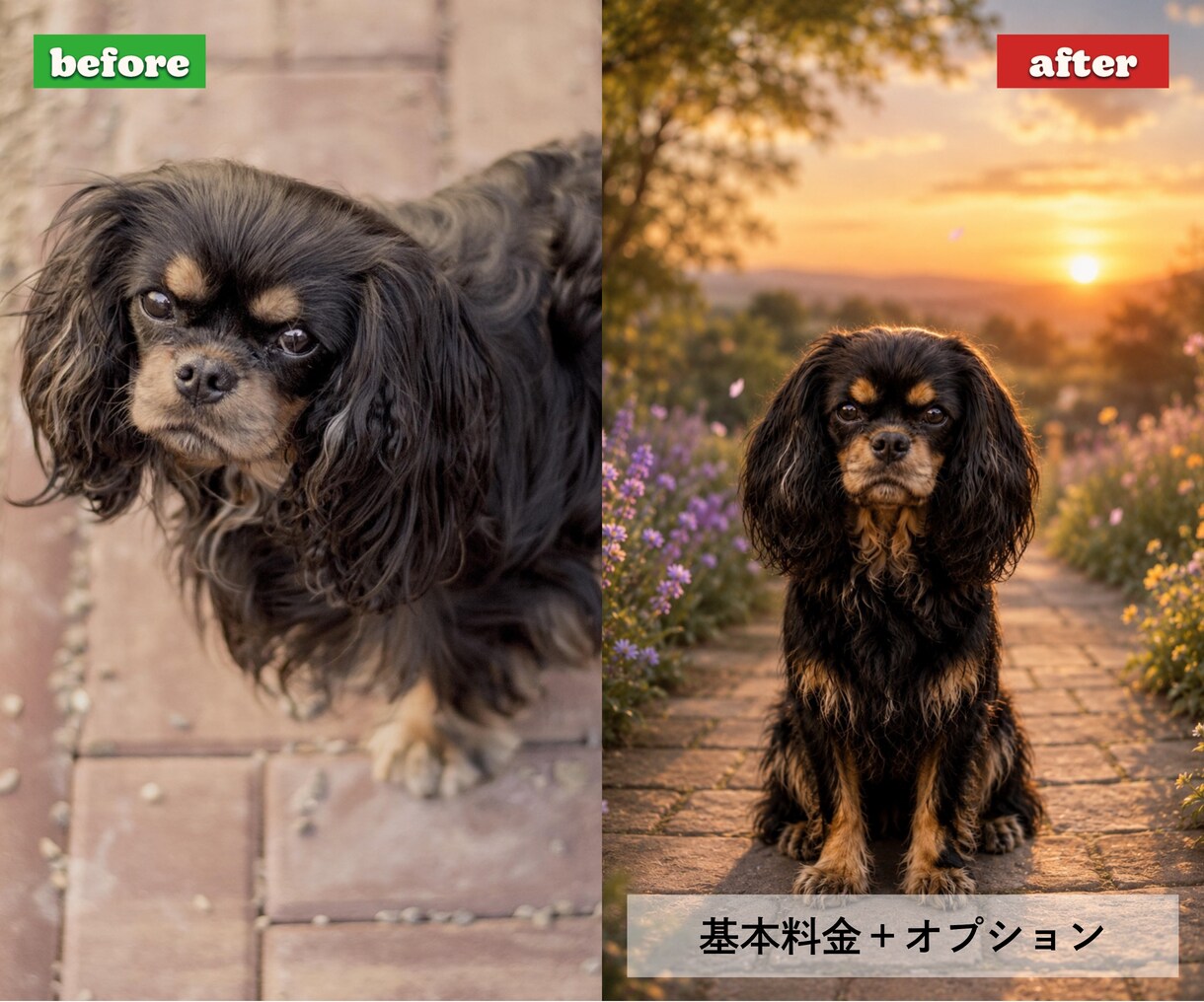 愛犬、愛猫のお写真を心温まるアート作品にします 写真1枚からうちの子を記念日、メモリアル、コスプレ風に イメージ8