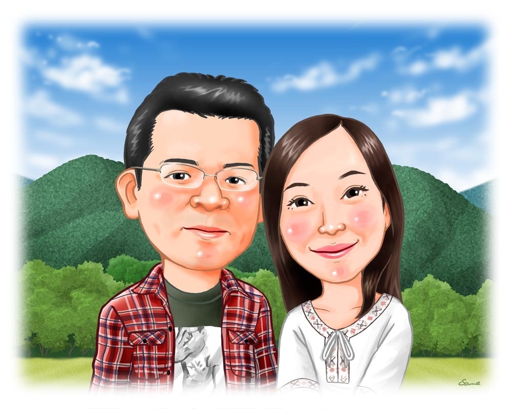 似顔絵記念ボードお描きします 誕生日・還暦・喜寿・米寿・銀婚式・金婚式のプレゼントや記念に イメージ2