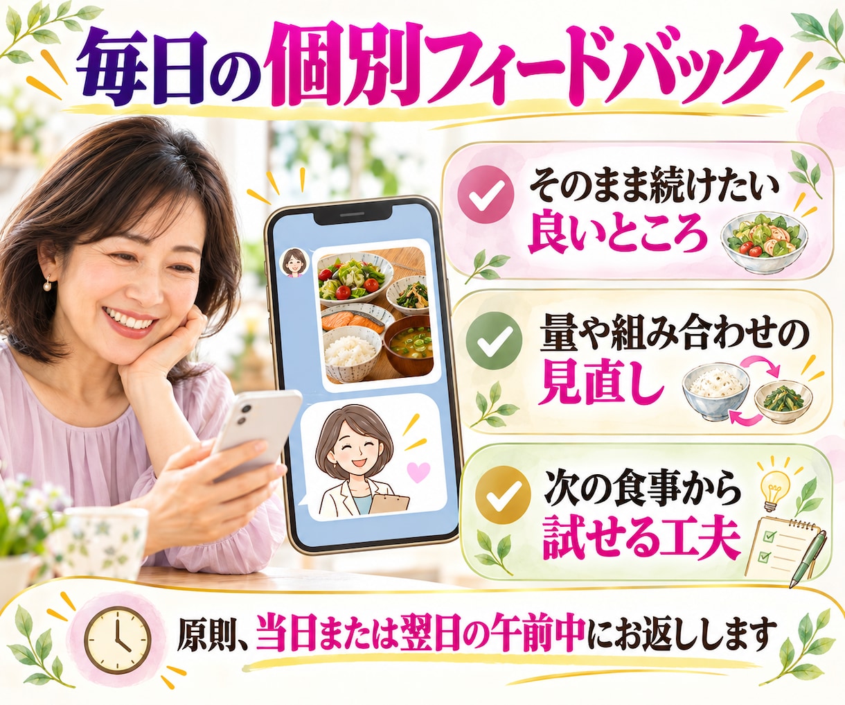 普段の食事からあなたの痩せルートを見つけます 食事と暮らしを一緒に見直す2週間サポート イメージ7